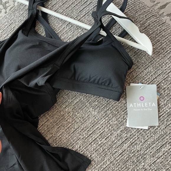 Athleta Athleisure Drishti Tank Top Built in Sports Bra Black Size XXS - Picture 8 of 11